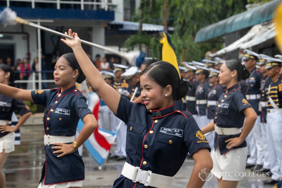 The majorettes at the parade